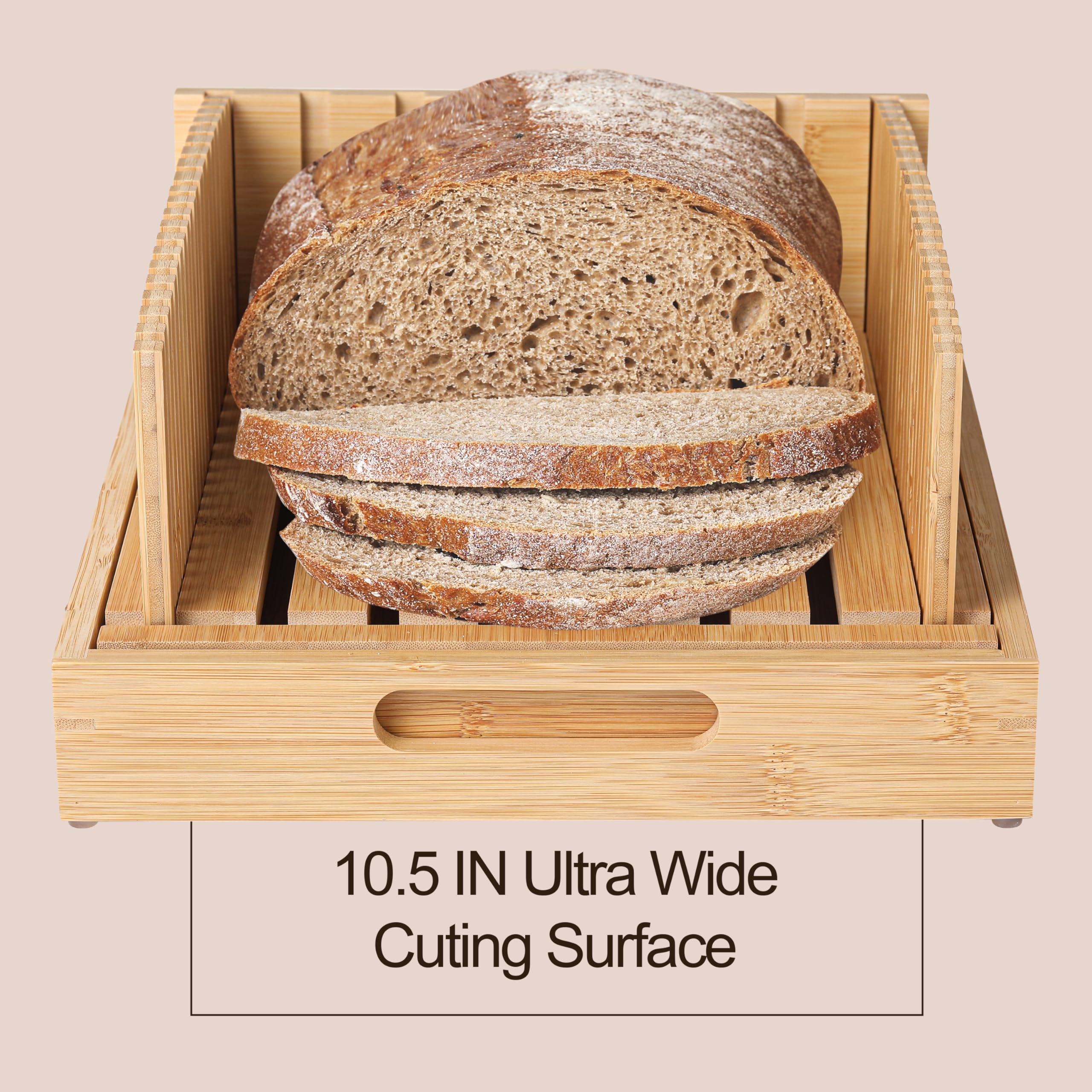 Bread Slicer For Sourdough Rounds & Homemade Bread, 10.5 Adjustable Large Wide Capacity